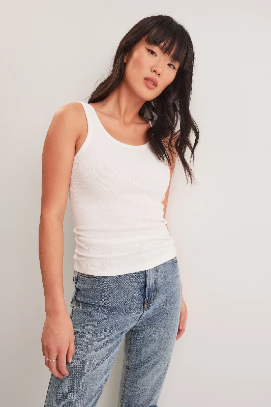 Camisole en jersey côtelé - Femme