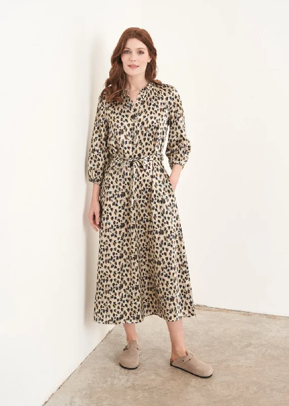 WINNIE BRUSH PRINT MAXI DRESS