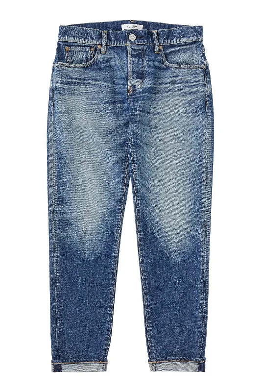 Moussy Denim Saddlebrook Tapered Jeans in Blue