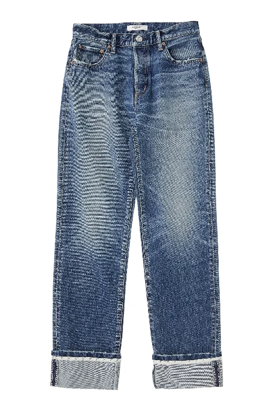 Moussy Denim Sumterville Straight Jeans in Blue