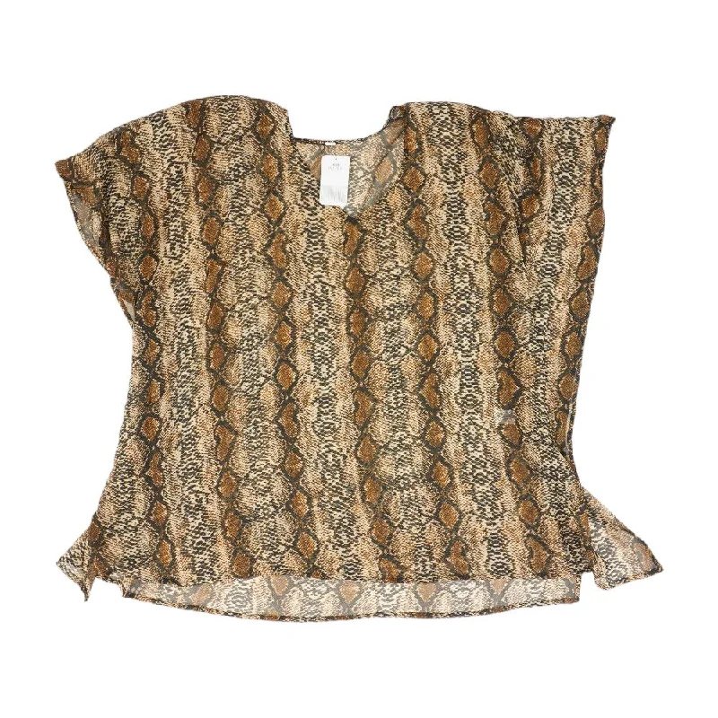 Brown Animal Print Cover-Up