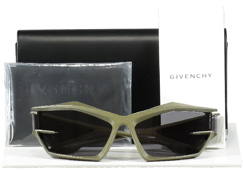 GIvenchy Green Giv Cut Cat-eye Nylon Sunglasses in case