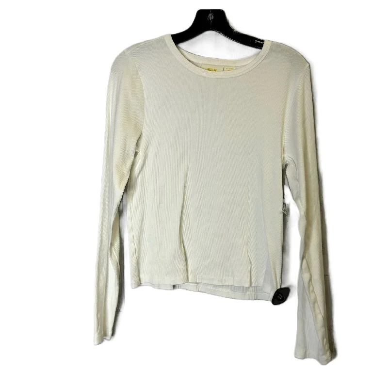 Top Long Sleeve Basic By Maeve In Cream, Size: Xl