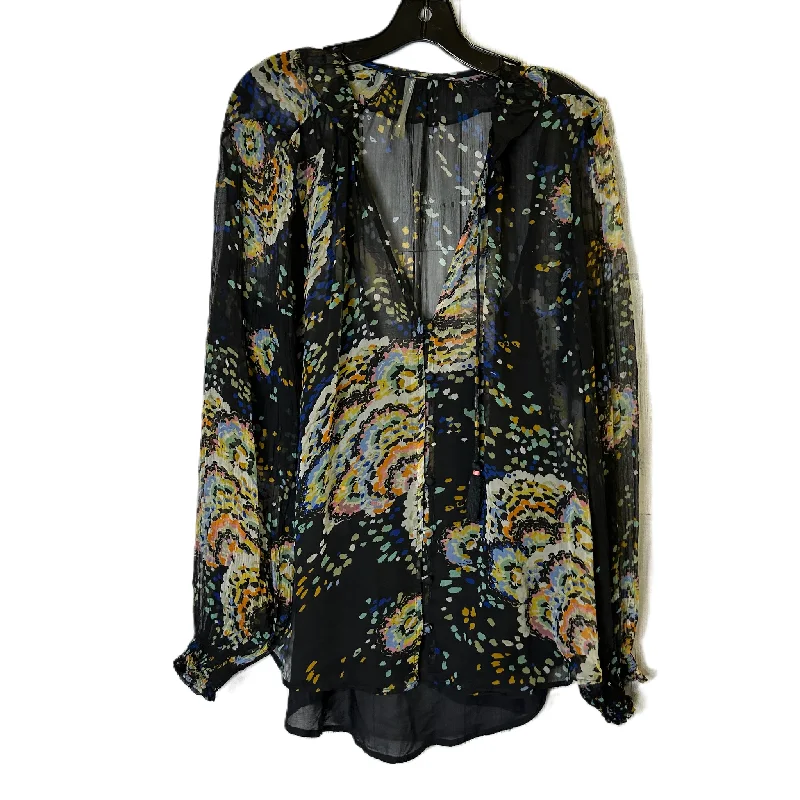 Top Long Sleeve By Anthropologie In Black, Size: Xl