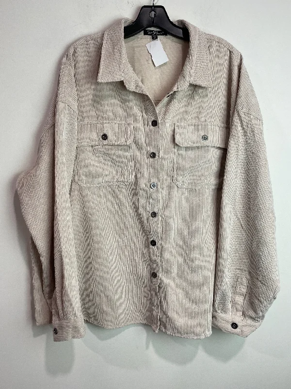 Top Long Sleeve By Velvet Heart In Tan, Size: 2x